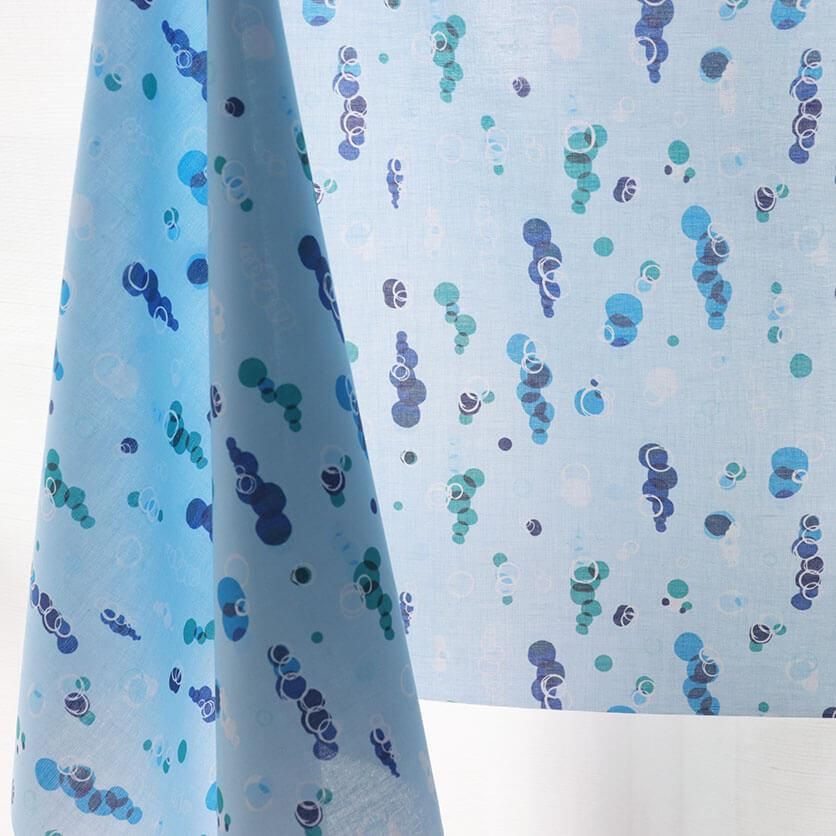 海の中の泡（ブルー）海柄- 布・生地の通販サイト：nunocoto fabric