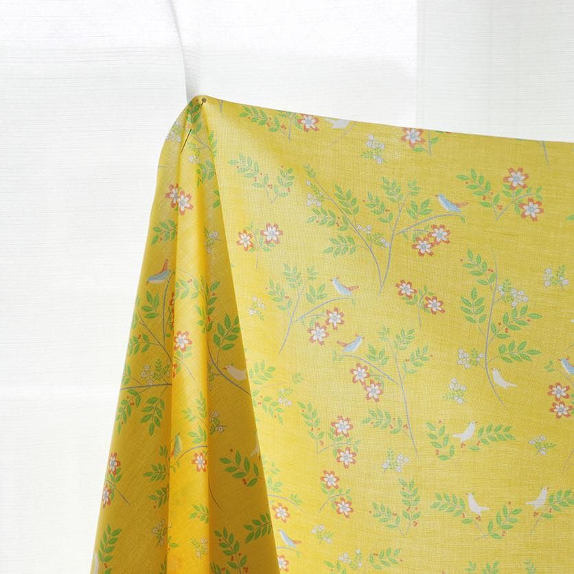 野鳥の森（マスタード）鳥柄- 布・生地の通販サイト：nunocoto fabric