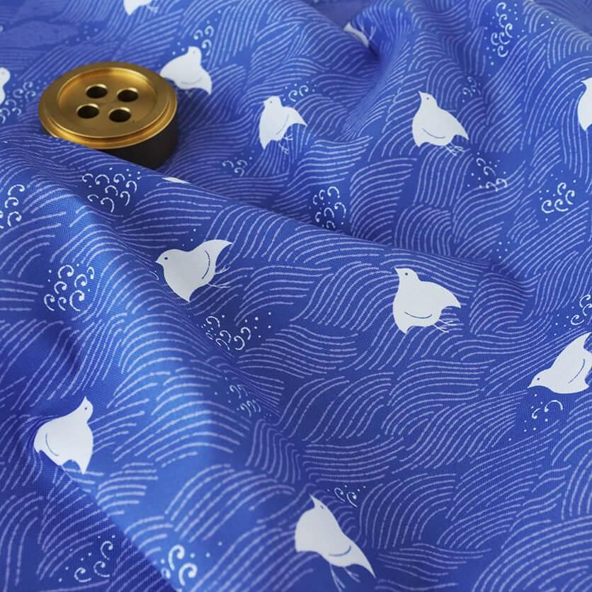 浜千鳥（青海波）鳥柄- 布・生地の通販サイト：nunocoto fabric