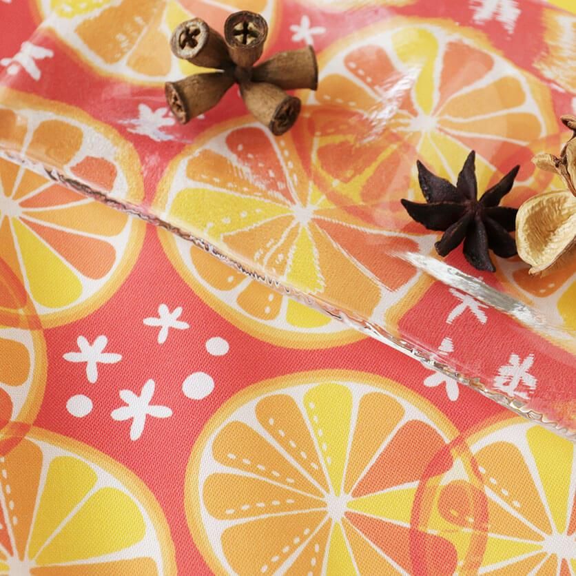 オレンジ・パラダイス（サマーレッド）フルーツ柄- 布・生地の