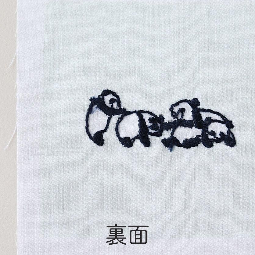 ダーニング刺繍 robin0710a様リクエスト品 パンダクッション3品