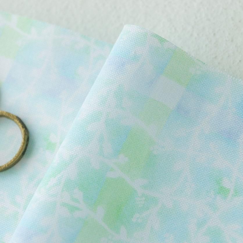 see through check（ミントグリーン）チェック柄- 布・生地の