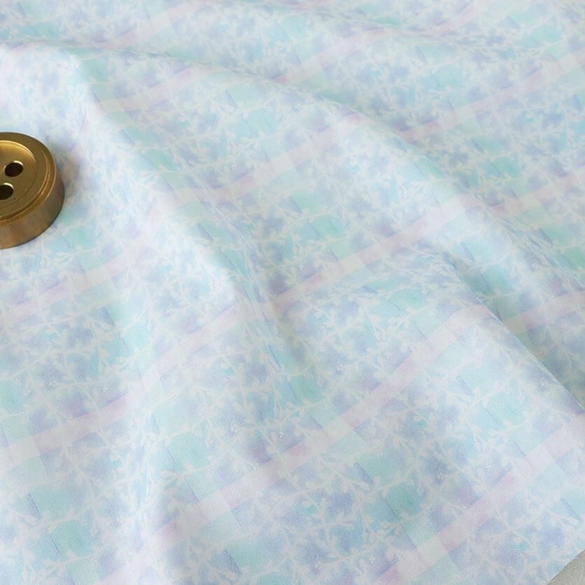 see through check（シースルーブルー）チェック柄- 布・生地の