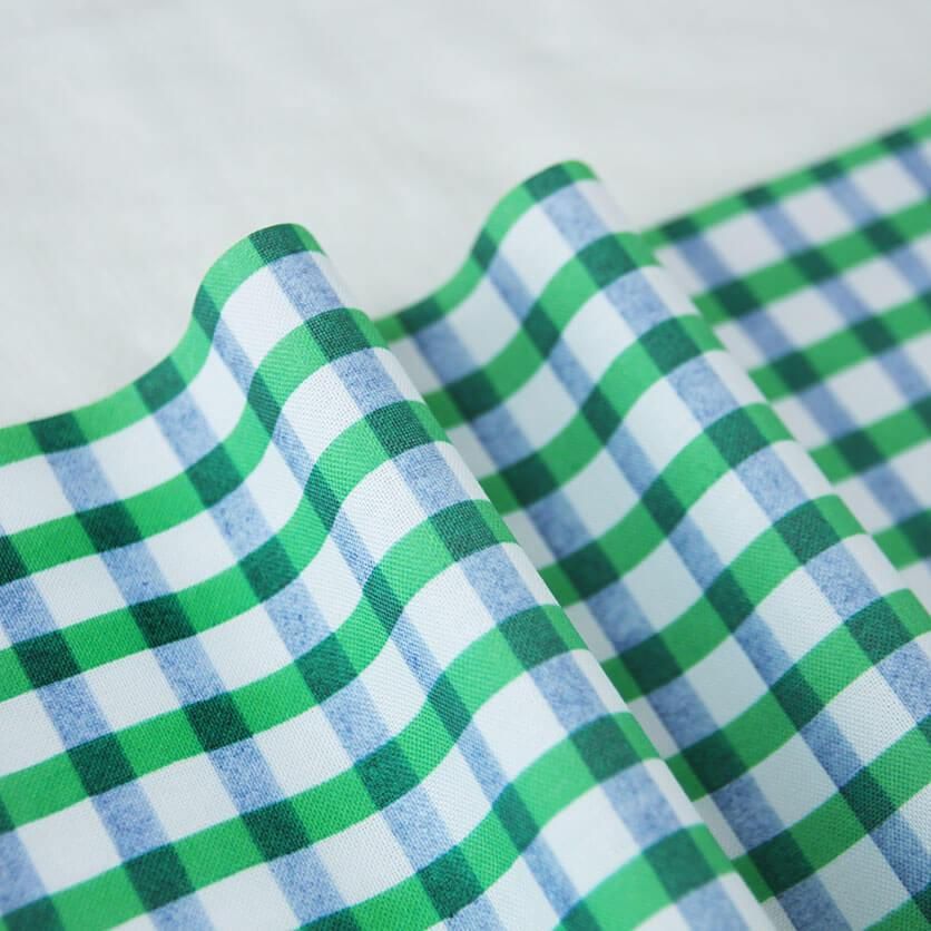 MANATSUBI（グリーン×グレー）チェック柄- 布・生地の通販サイト