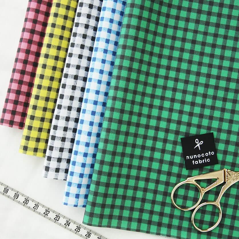 NATSUBI（ブルー）チェック柄- 布・生地の通販サイト：nunocoto fabric