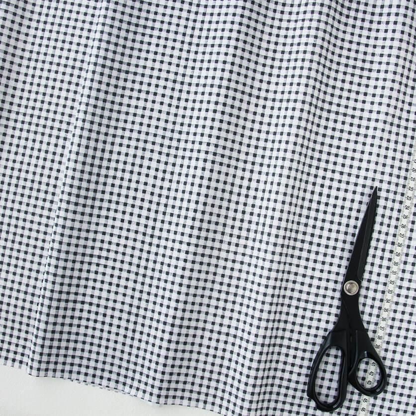 NATSUBI（モノクロ）チェック柄- 布・生地の通販サイト：nunocoto fabric