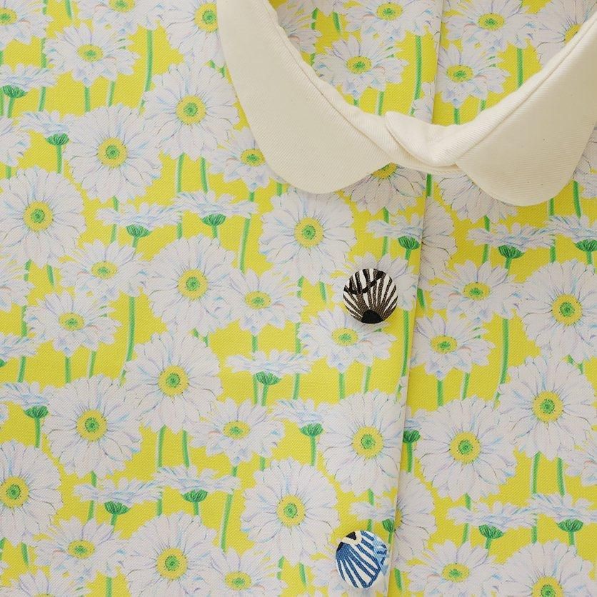 ガーベラ（mini・レモンイエロー）花柄- 布・生地の通販サイト