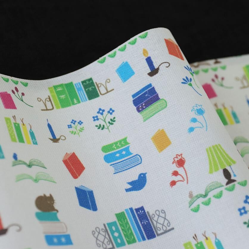 本・ねこ・ランプシェード（カラフル）- 布・生地の通販サイト