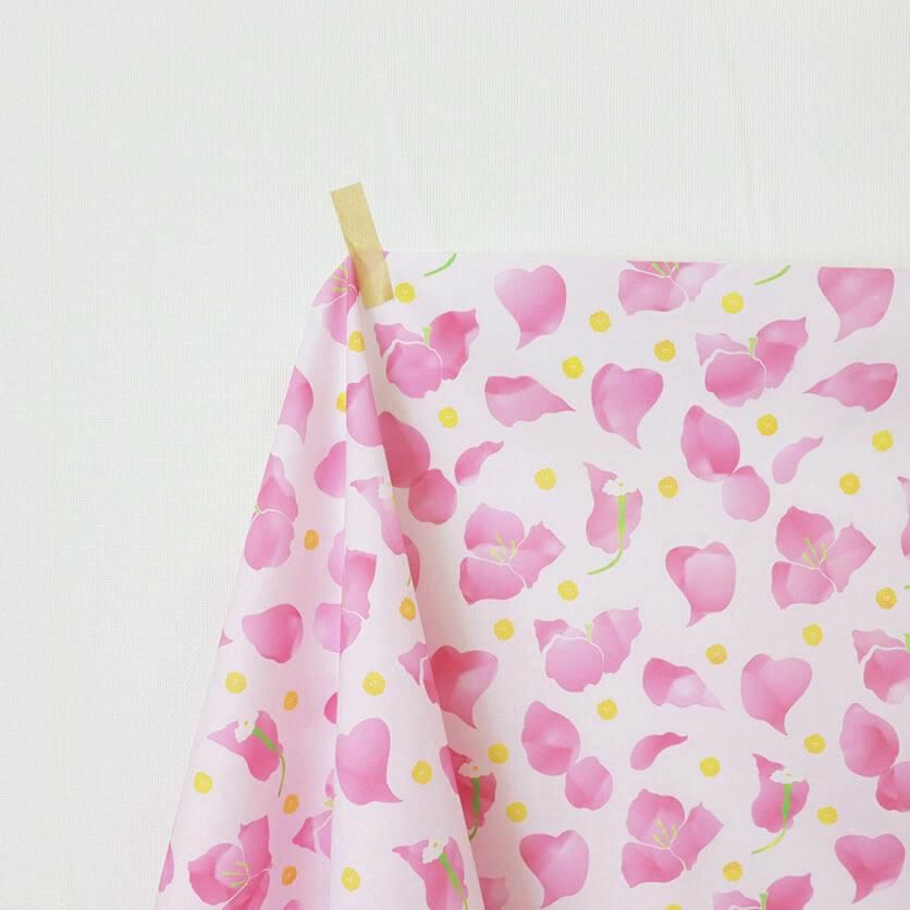 ブーゲンビリア（シアーピンク）花柄- 布・生地の通販サイト：nunocoto