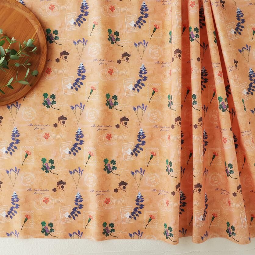 oshibana（モカ）花柄- 布・生地の通販サイト：nunocoto fabric