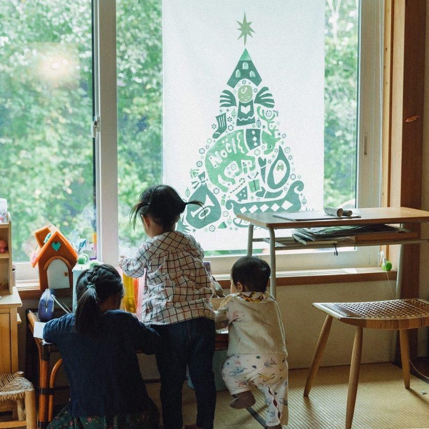 クリスマスツリータペストリー（小）：さこももみ【B】 Christmas with