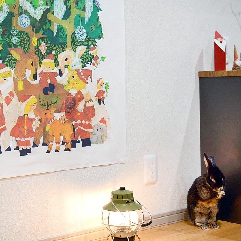 クリスマスツリータペストリー（小）：福田利之【B】 サンタクロースの