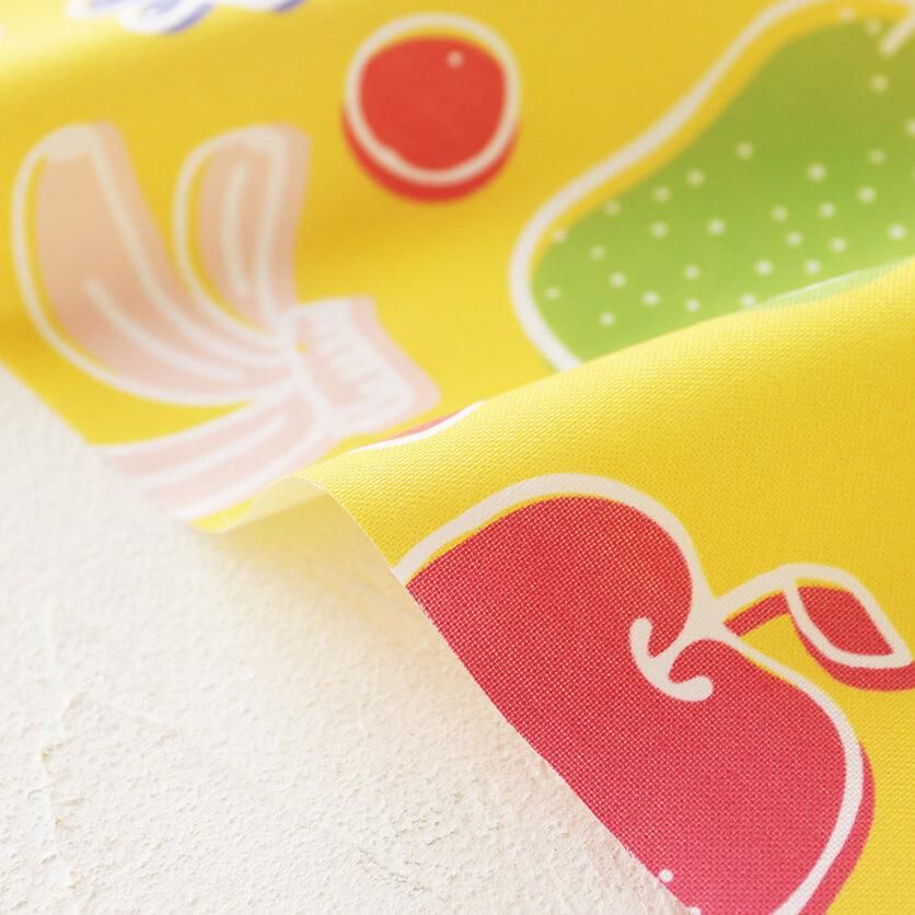 Tutti Frutti（Yellow）フルーツ柄- 布・生地の通販サイト：nunocoto