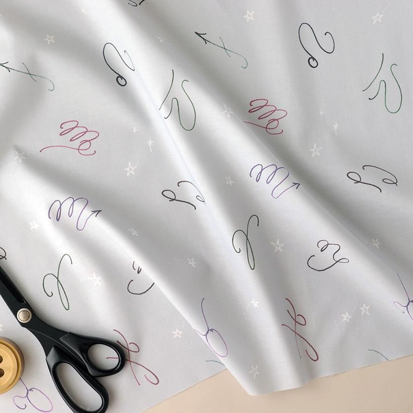 zodiac sign（big）星座柄- 布・生地の通販サイト：nunocoto fabric
