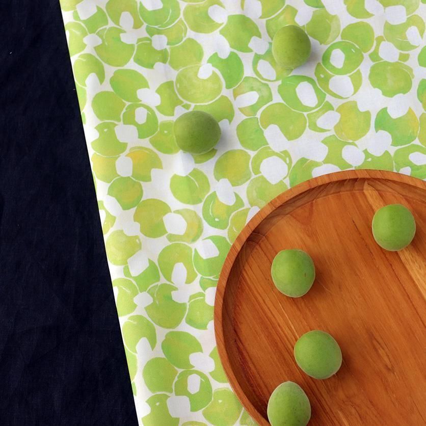 煮梅　1207 梅シロップ（青梅）フルーツ柄- 布・生地の通販サイト：nunocoto