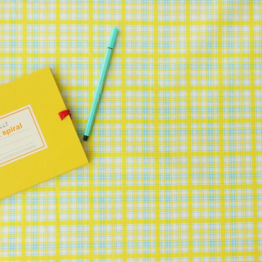 Shine Check(イエロー) 北欧・花柄- 布・生地の通販サイト：nunocoto