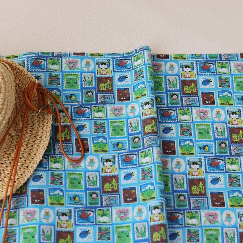 届いた切手たち 切手柄- 布・生地の通販サイト：nunocoto fabric