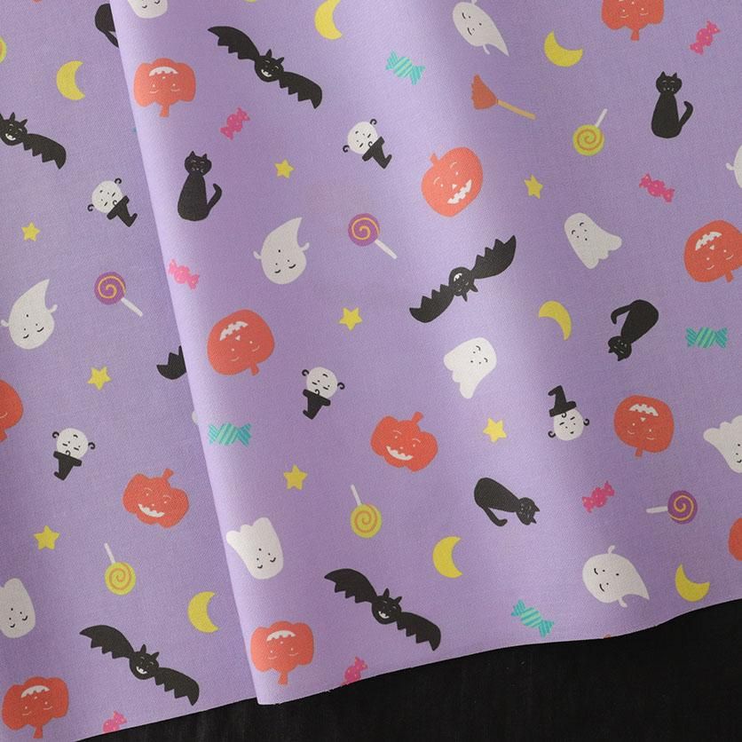 HALLOWEEN（パープル）ハロウィン柄- 布・生地の通販サイト：nunocoto