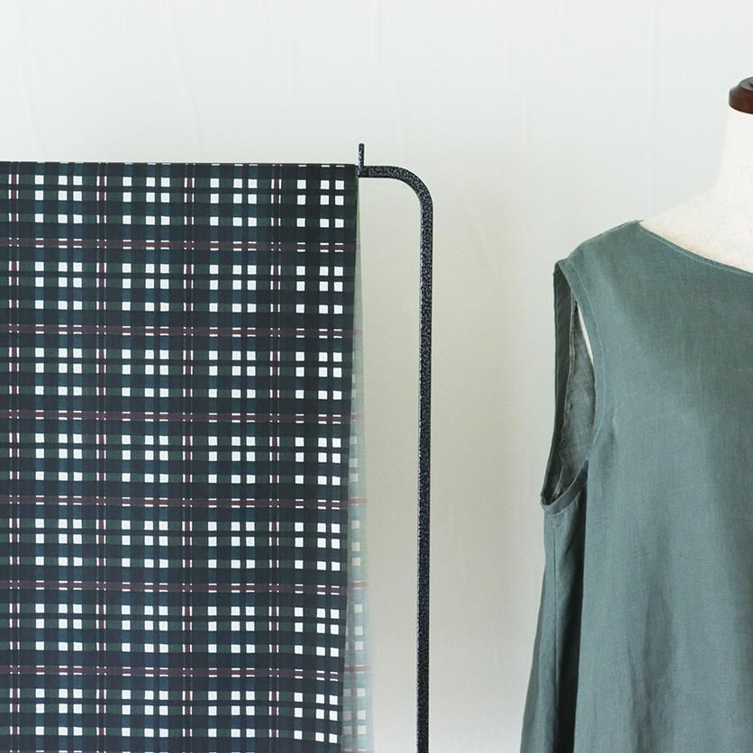 Calm check（ダークグリーン）チェック柄- 布・生地の通販サイト