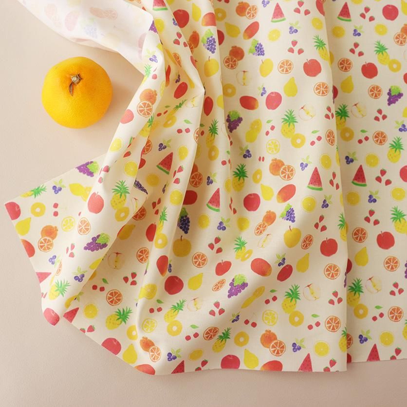 桃 ページ 25cm peach フルーツ・もも柄- 布・生地の通販サイト：nunocoto fabric