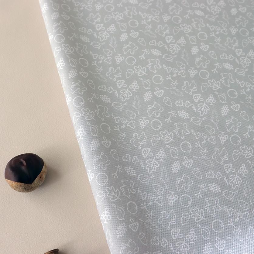 Hello Autumn（グレー）ハロウィン柄- 布・生地の通販サイト：nunocoto