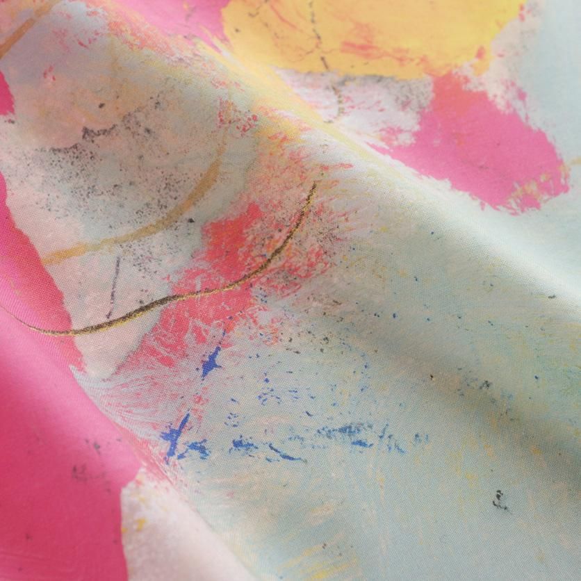 百日紅 -さるすべり-（桃色）北欧柄- 布・生地の通販サイト：nunocoto