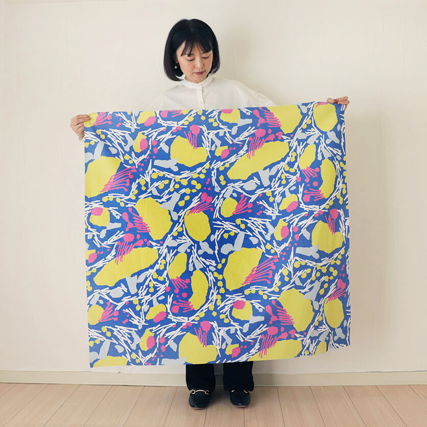 とても古いオリジナルプリントです。避暑地で撮られたもの 火水土風 -風-（グリーン）幾何学模様- 布・生地の通販サイト