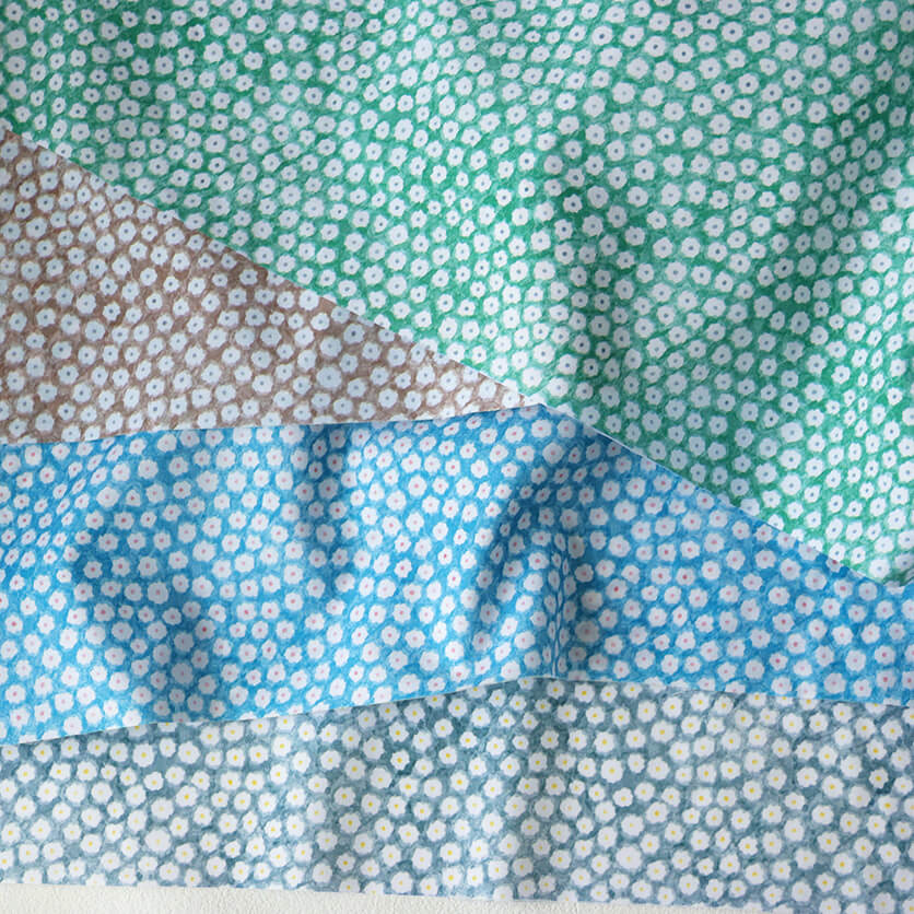 margaret（ヘイズブルー） 花柄- 布・生地の通販サイト：nunocoto fabric