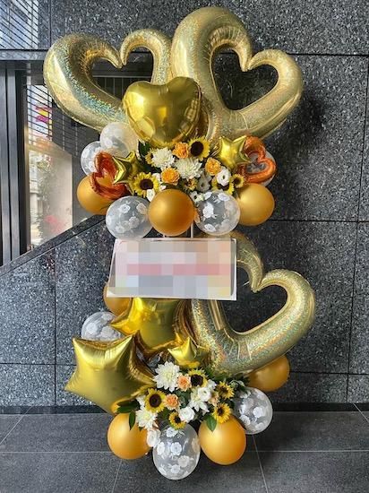ゴールド バルーンスタンド2段 - フラワーショップ四季｜福岡