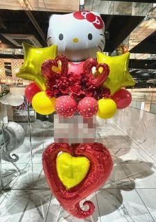 ハローキティ バルーン 花 キティシェイプ ガーリーフラワー | エスエージーバルーンズ株式会社