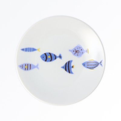 青い魚 銘々皿