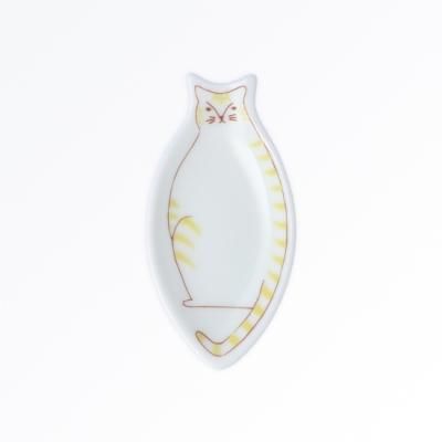 新品　九谷焼　13cm皿　猫　B 九谷焼 ネコ・ジェラシー 中鉢 / KUTANI SEAL ＜専用パッケージ 13.5cm