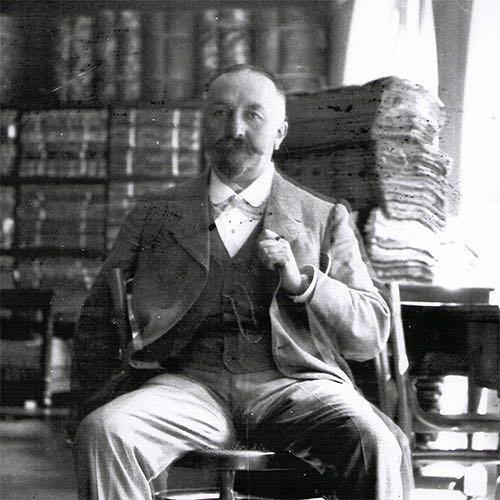 Portrait of Désiré Petit creator of an interior fabric business