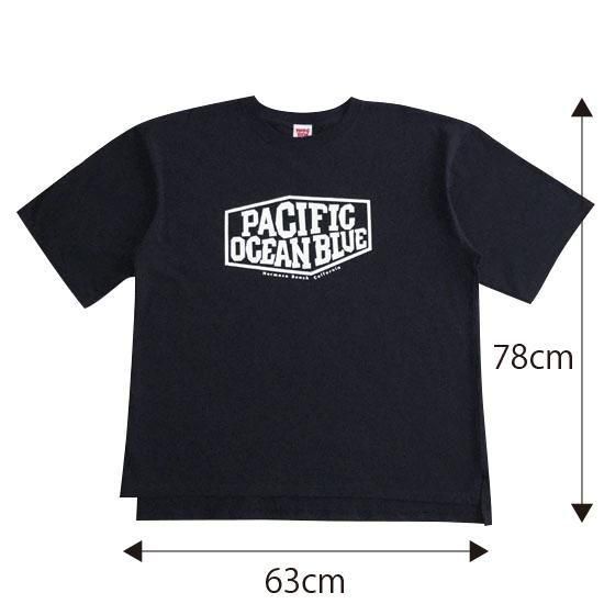 男っぽいロゴ オーバーサイズTシャツ（メンズ） (Black, White