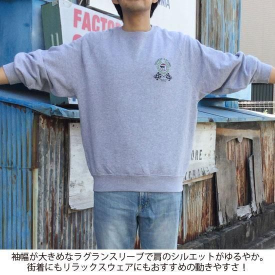 DENNIS RACING 10ozラグランスリーブ スウェット - PACIFIC