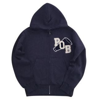 P.O.B. ワッペン ヘビーZIPパーカー