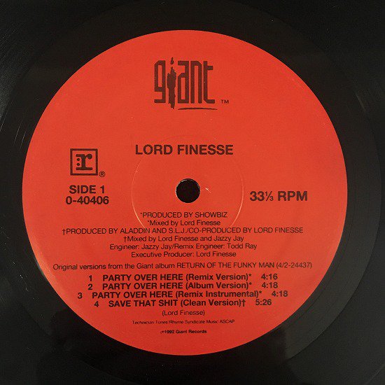 LORD FINESSE  / PARTY OVER HERE