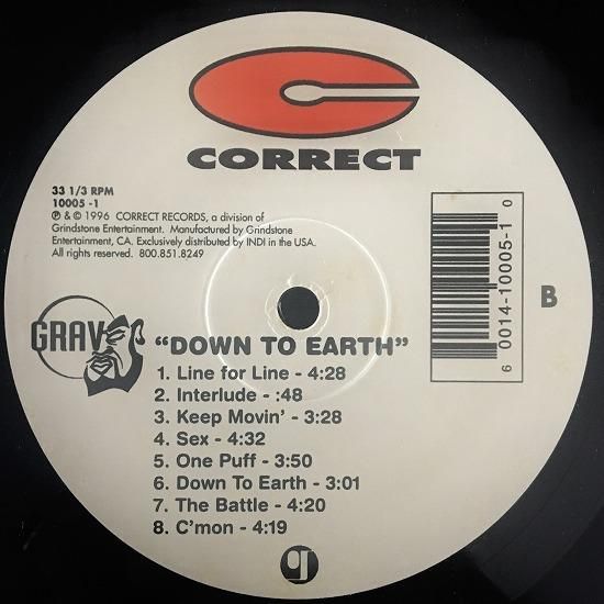 GRAV / Down To Earth - SLASH RECORD