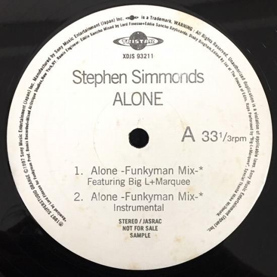 Stephen Simmonds Feat Big L / Alone ( Funkyman Mix ) - SLASH