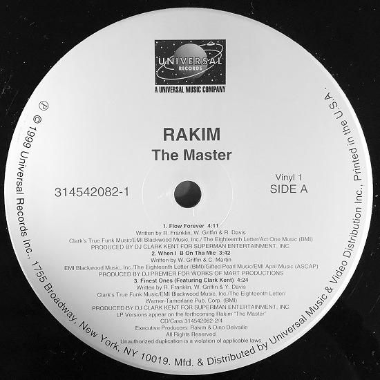 RaKim The Master LPレコード RaKim The Master LPレコード Rakim-The Master | Detroit Music