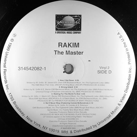 RaKim The Master LPレコード RaKim The Master LPレコード MASTER/RAKIM｜HIPHOP/R&B｜ディスク