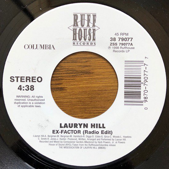 LAURYN HILL / EX-FACTOR b/w WHEN IT HURTS BAD