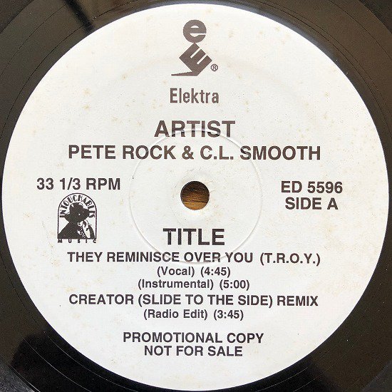 PETE ROCK & C.L. SMOOTH / They Reminisce Over You (T.R.O.Y.)