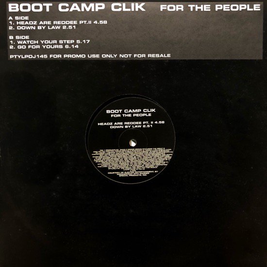 BOOT CAMP CLIC / FOR THE PEOPLE (Rare Press Promo Only Album Sampler)