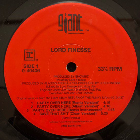 Lord Finesse / Party Over Here ( US ORIGINAL )