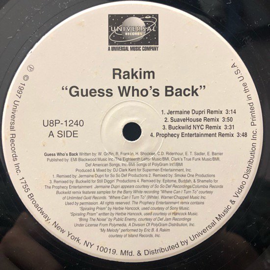 Rakim / Guess Who's Back (Remixes)