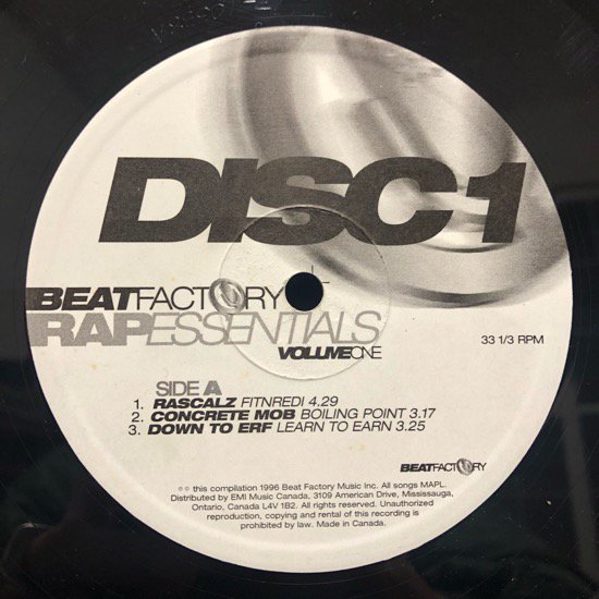 V.A / Beat Factory Rap Essentials Volume 1