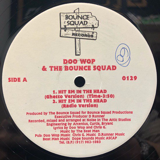 Doo Wop & The Bounce Squad /  Hit Em In The Head (1993 US ORIGINAL VERY RARE PRESSING)