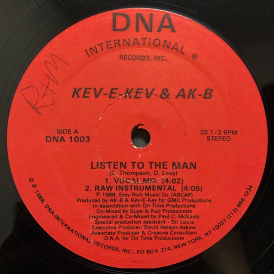 Kev-E-Kev & AK-B / Listen To The Man