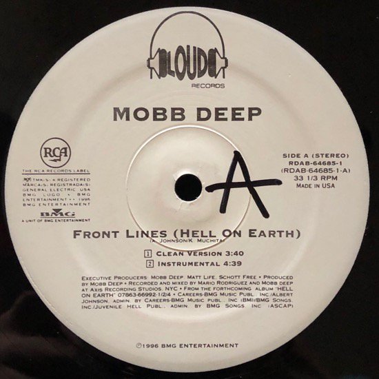 MOBB DEEP / FRONT LINES (HELL ON EARTH) (1996 US PROMO ONLY )